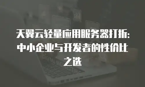 天翼云轻量应用服务器打折：中小企业与开发者的性价比之选