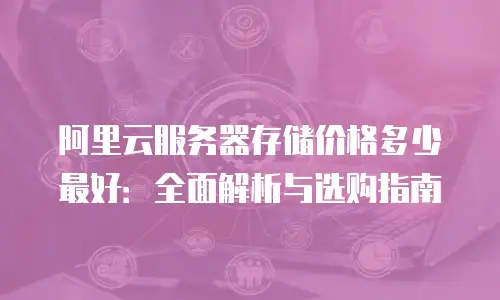 阿里云服务器存储价格多少最好：全面解析与选购指南