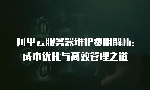 阿里云服务器维护费用解析：成本优化与高效管理之道