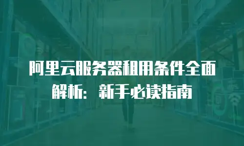 阿里云服务器租用条件全面解析：新手必读指南