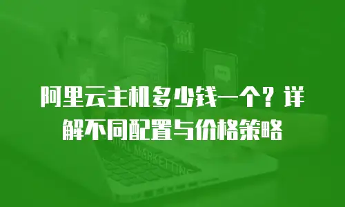 阿里云主机多少钱一个？详解不同配置与价格策略