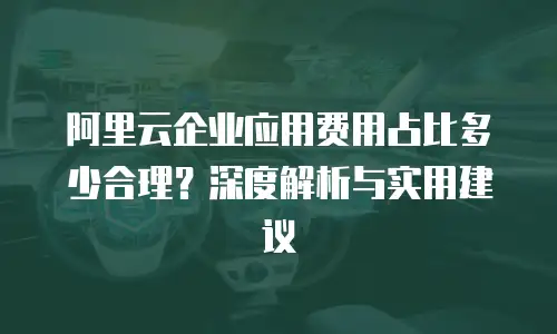 阿里云企业应用费用占比多少合理？深度解析与实用建议