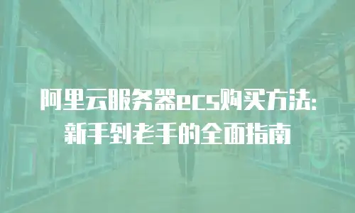 阿里云服务器ecs购买方法：新手到老手的全面指南