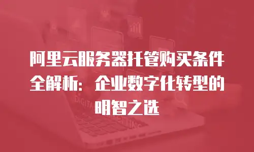 阿里云服务器托管购买条件全解析：企业数字化转型的明智之选