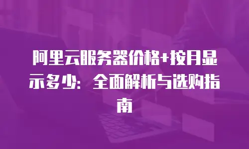 阿里云服务器价格+按月显示多少：全面解析与选购指南