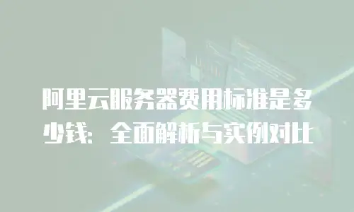阿里云服务器费用标准是多少钱：全面解析与实例对比