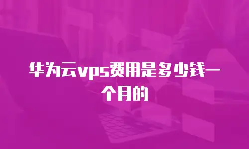 华为云vps费用是多少钱一个月的