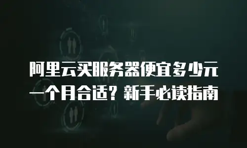 阿里云买服务器便宜多少元一个月合适？新手必读指南