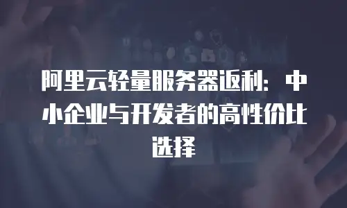 阿里云轻量服务器返利：中小企业与开发者的高性价比选择