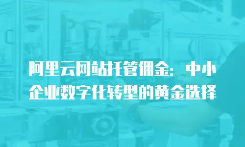 阿里云网站托管佣金：中小企业数字化转型的黄金选择