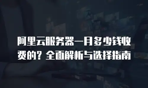 阿里云服务器一月多少钱收费的？全面解析与选择指南