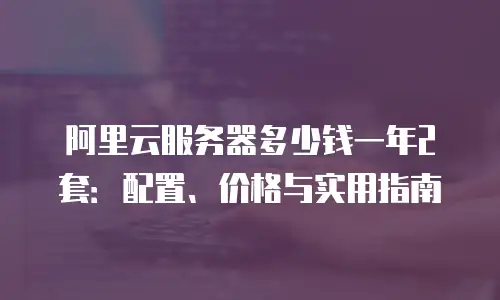 阿里云服务器多少钱一年2套：配置、价格与实用指南