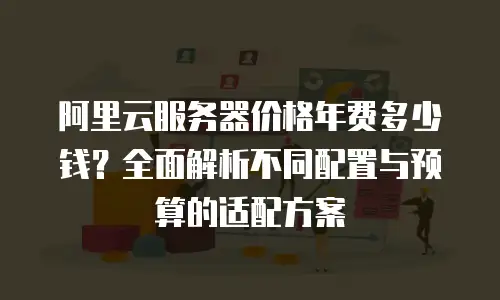 阿里云服务器价格年费多少钱？全面解析不同配置与预算的适配方案