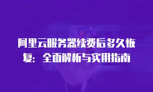 阿里云服务器续费后多久恢复：全面解析与实用指南