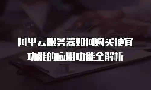 阿里云服务器如何购买便宜功能的应用功能全解析