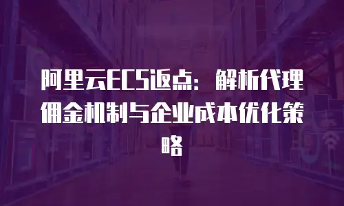 阿里云ECS返点：解析代理佣金机制与企业成本优化策略