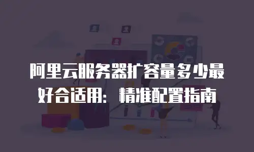 阿里云服务器扩容量多少最好合适用：精准配置指南