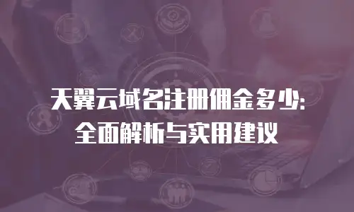 天翼云域名注册佣金多少：全面解析与实用建议