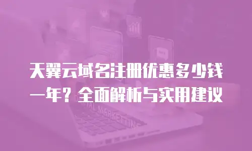 天翼云域名注册优惠多少钱一年？全面解析与实用建议