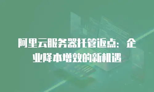 阿里云服务器托管返点：企业降本增效的新机遇