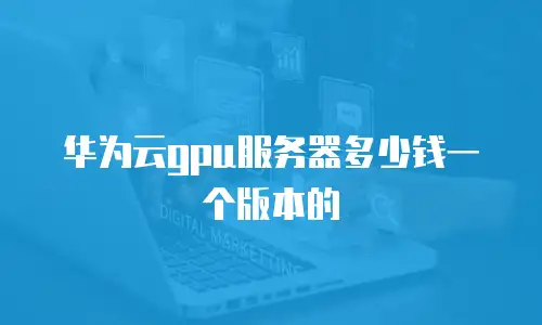 华为云gpu服务器多少钱一个版本的