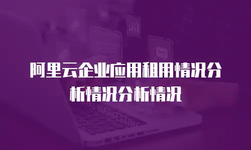 阿里云企业应用租用情况分析情况分析情况
