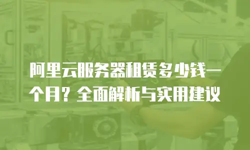 阿里云服务器租赁多少钱一个月？全面解析与实用建议