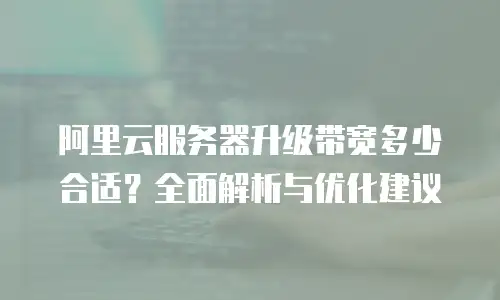 阿里云服务器升级带宽多少合适？全面解析与优化建议