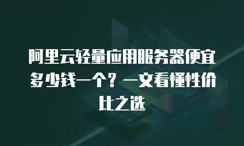 阿里云轻量应用服务器便宜多少钱一个？一文看懂性价比之选