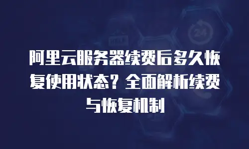 阿里云服务器续费后多久恢复使用状态？全面解析续费与恢复机制