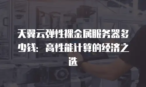 天翼云弹性裸金属服务器多少钱：高性能计算的经济之选