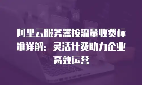阿里云服务器按流量收费标准详解：灵活计费助力企业高效运营