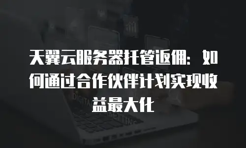 天翼云服务器托管返佣：如何通过合作伙伴计划实现收益最大化