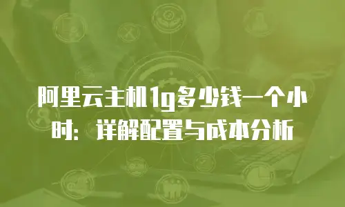 阿里云主机1g多少钱一个小时：详解配置与成本分析