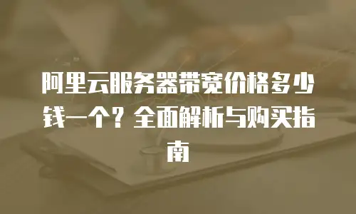 阿里云服务器带宽价格多少钱一个？全面解析与购买指南