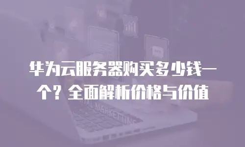 华为云服务器购买多少钱一个？全面解析价格与价值
