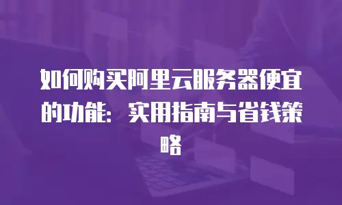 如何购买阿里云服务器便宜的功能：实用指南与省钱策略