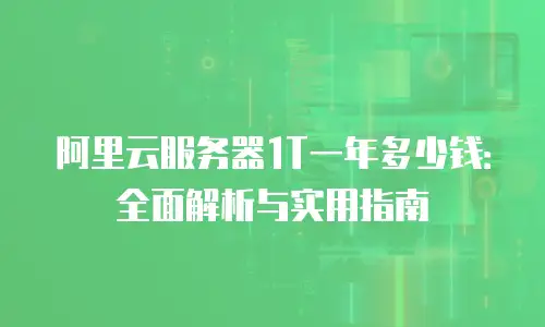 阿里云服务器1T一年多少钱：全面解析与实用指南