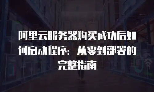 阿里云服务器购买成功后如何启动程序：从零到部署的完整指南
