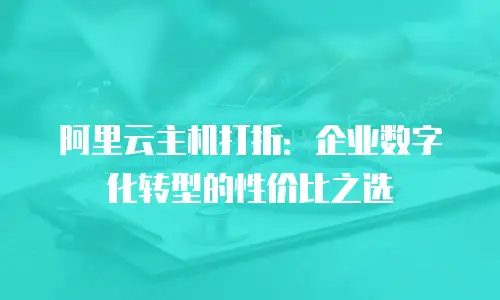 阿里云主机打折：企业数字化转型的性价比之选