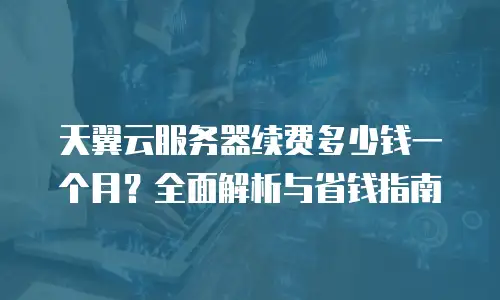 天翼云服务器续费多少钱一个月？全面解析与省钱指南
