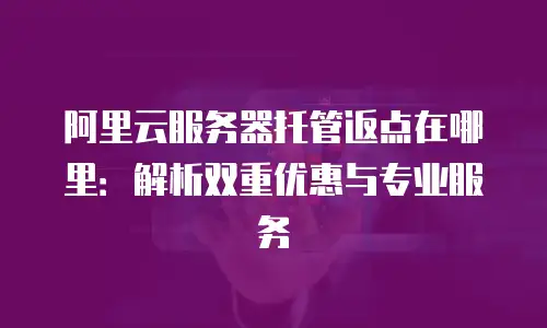 阿里云服务器托管返点在哪里：解析双重优惠与专业服务