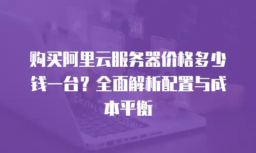 购买阿里云服务器价格多少钱一台？全面解析配置与成本平衡