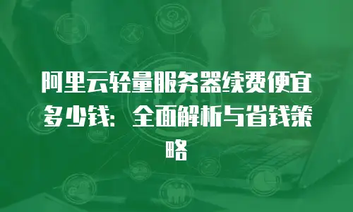 阿里云轻量服务器续费便宜多少钱：全面解析与省钱策略