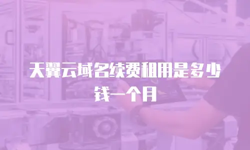 天翼云域名续费租用是多少钱一个月