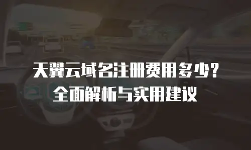 天翼云域名注册费用多少？全面解析与实用建议
