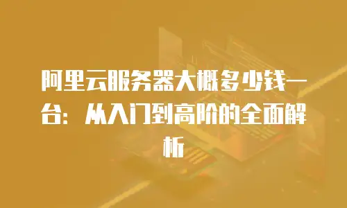 阿里云服务器大概多少钱一台：从入门到高阶的全面解析