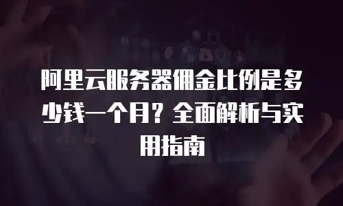 阿里云服务器佣金比例是多少钱一个月？全面解析与实用指南