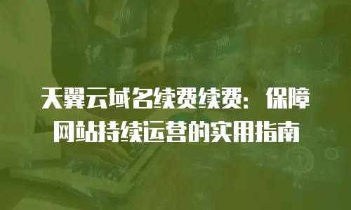 天翼云域名续费续费：保障网站持续运营的实用指南