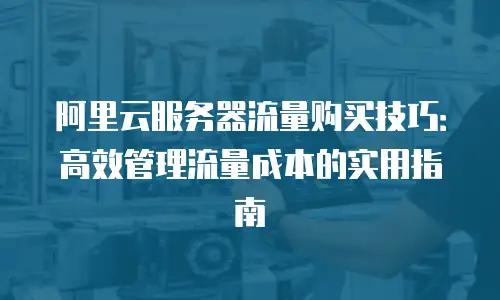 阿里云服务器流量购买技巧：高效管理流量成本的实用指南